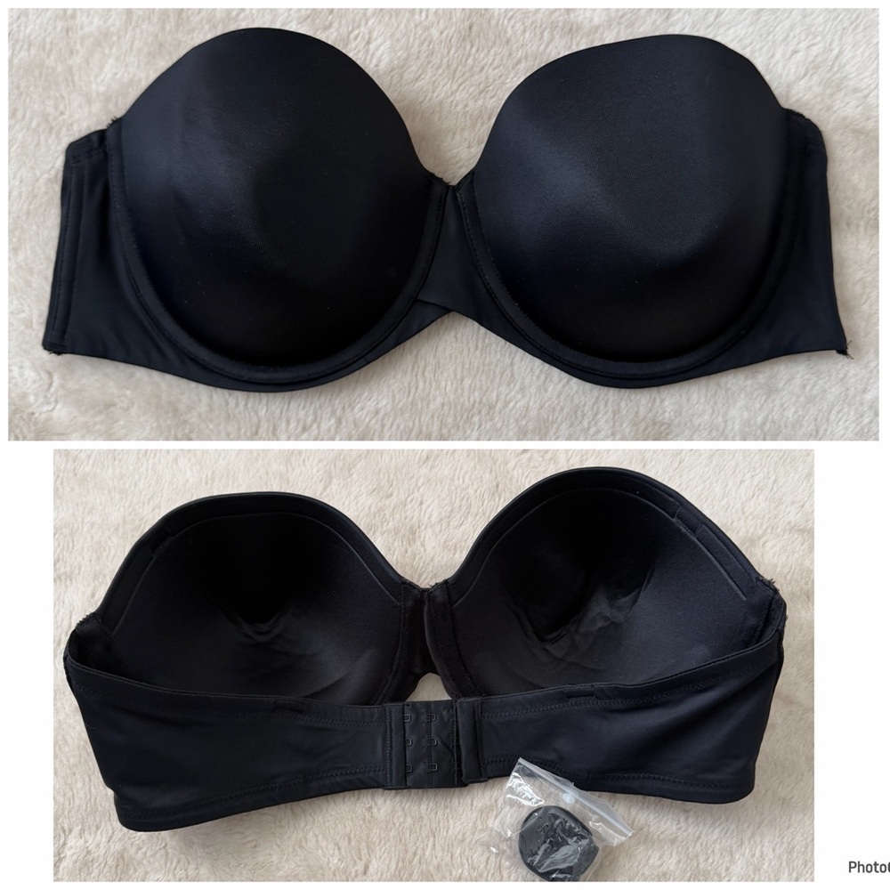 Maidenform NEW Ultimate Stay Put Black Strapless Full Figure Bra Size 40D